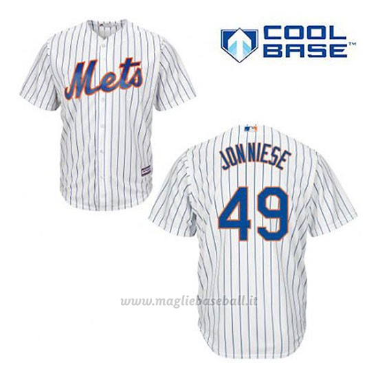 Maglia Baseball Uomo New York Mets Jon Niese 49 Bianco 1ªCool Base